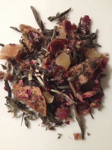 Youthberry tea - white tea with dried fruits and flowers.