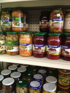 The variety of pickled things at these stores is fascinating. While many labels don't contain any English, with simply prepared, traditional foods, it's easy to just look and see what produce and spices are included. 